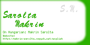 sarolta makrin business card